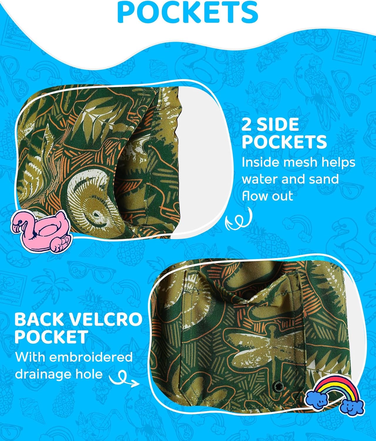 Thumbnail 3 de MaaMgic 2-in-1 Badehose für Jungen | Schnelltrocknende Badeshorts mit Kompressionsfutter