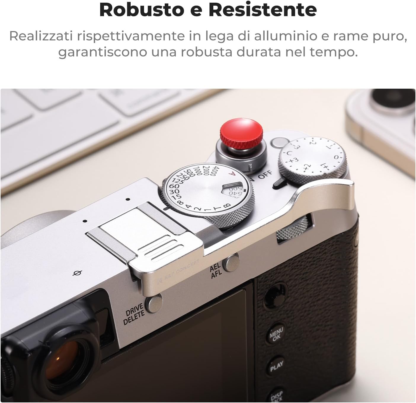 Detalle 2 de K&F CONCEPT Kit Impugnatura Hot Shoe per X100V 6,7 cm