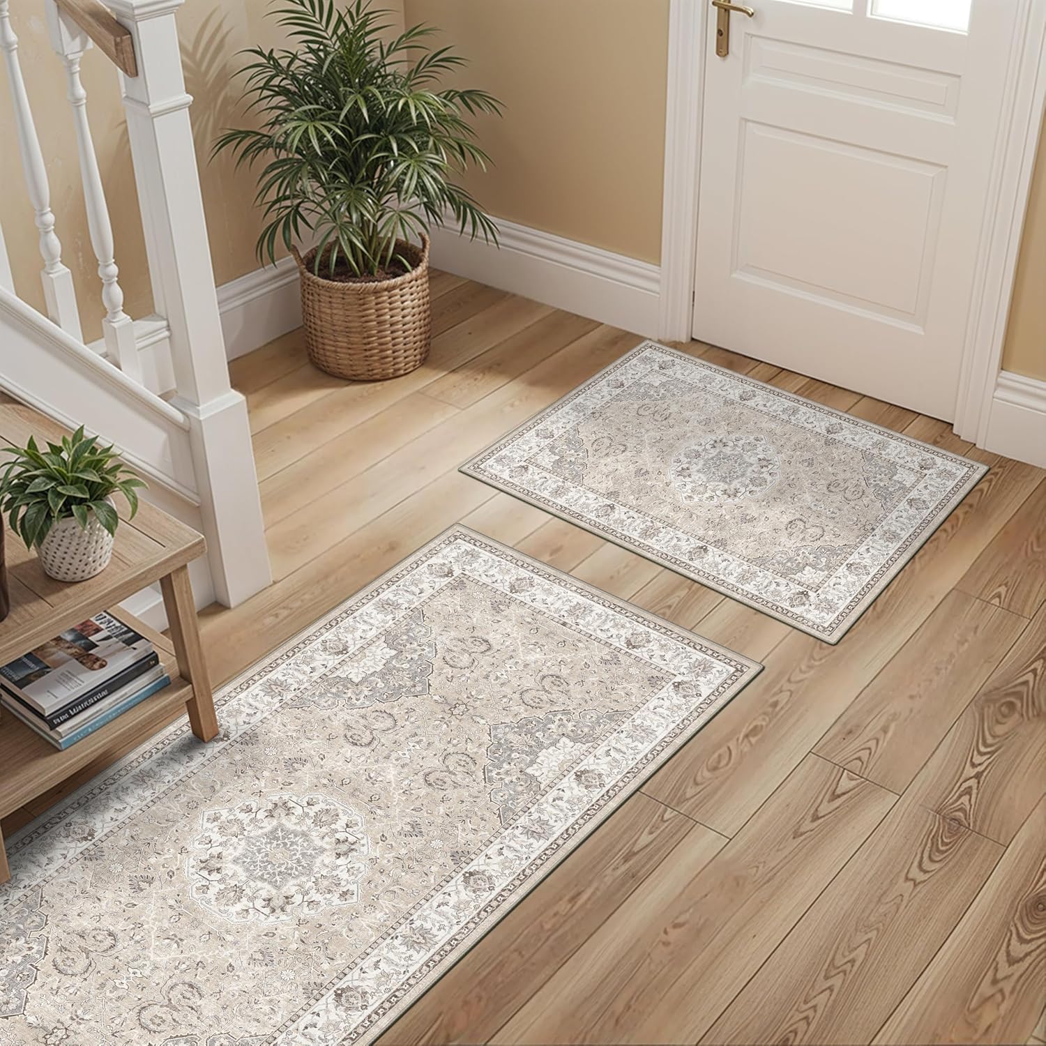 Detalle 1 de Kitchen rug set 2 pack 0.2 in beige