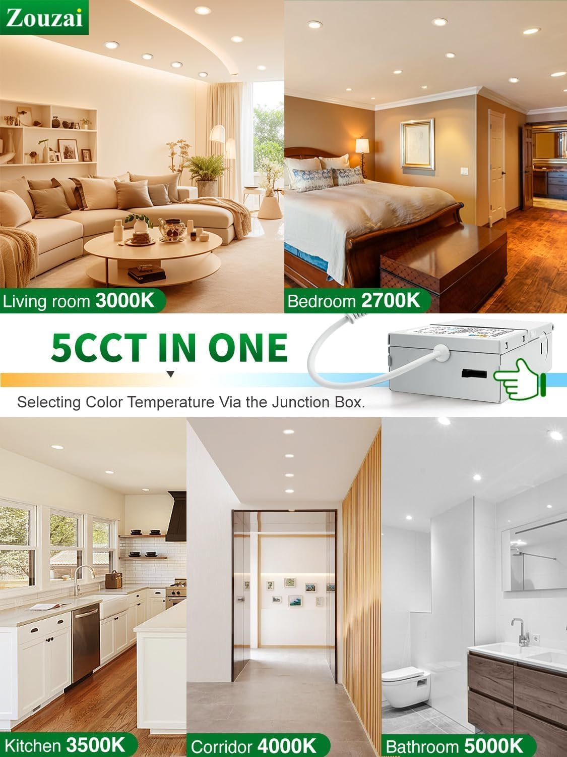 Detalle 2 de zouzai 4 Inch LED Recessed Light