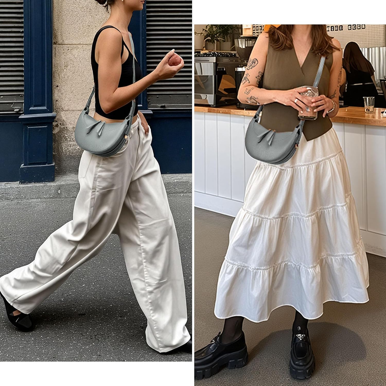Detalle 2 de GEMIU Crescent Crossbody Bag in Faux Leather