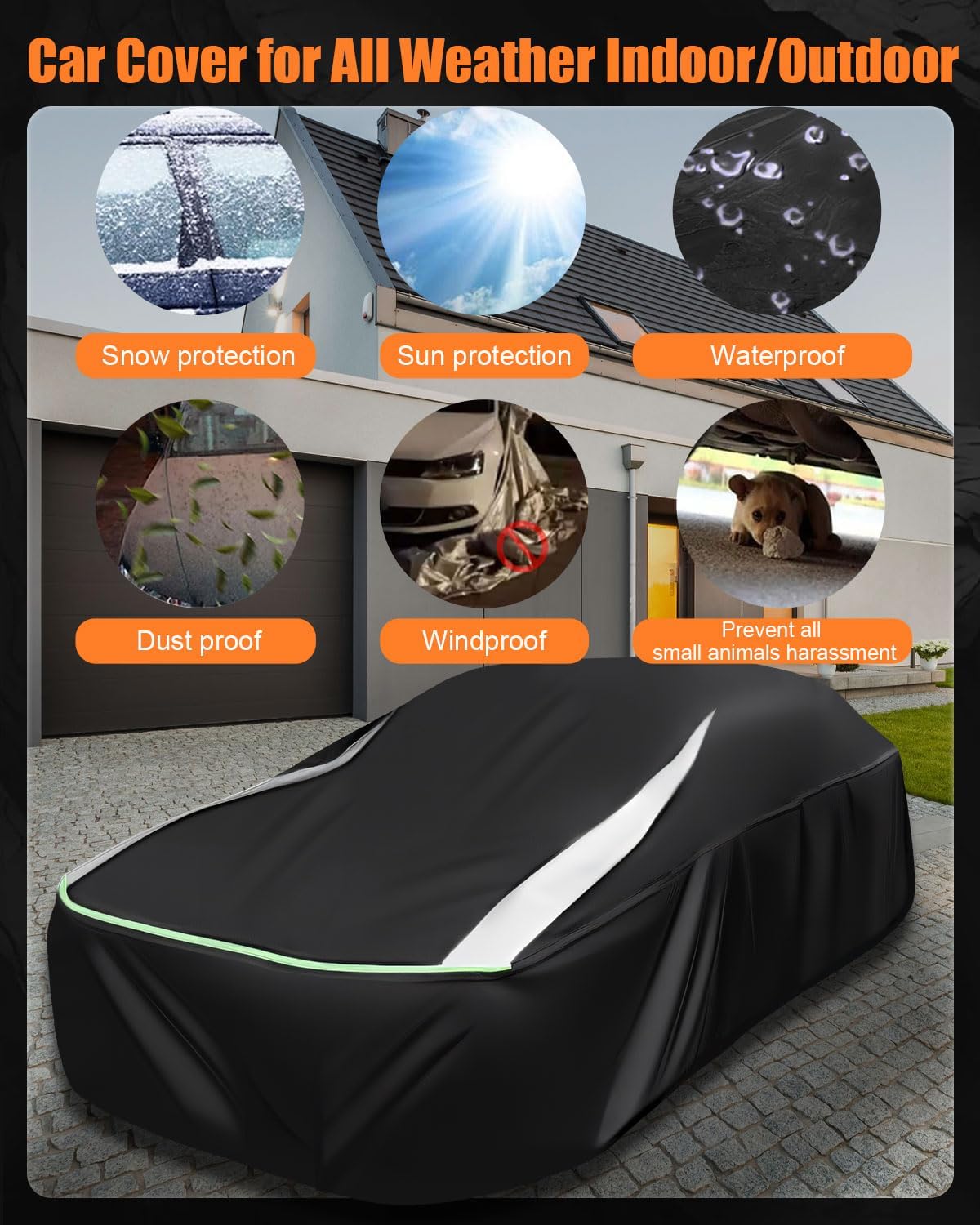 Thumbnail 2 de FJWDSC Full Enclosed Car Cover for SUV/Hatchback Up to 430 cm