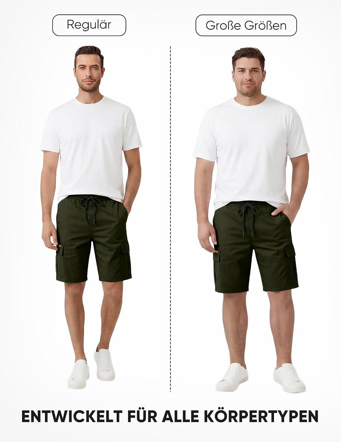 Thumbnail 6 de JMIERR Kurze Hosen Herren Baumwolle Cargo Shorts – vielseitig & praktisch für Sommeraktivitäten
