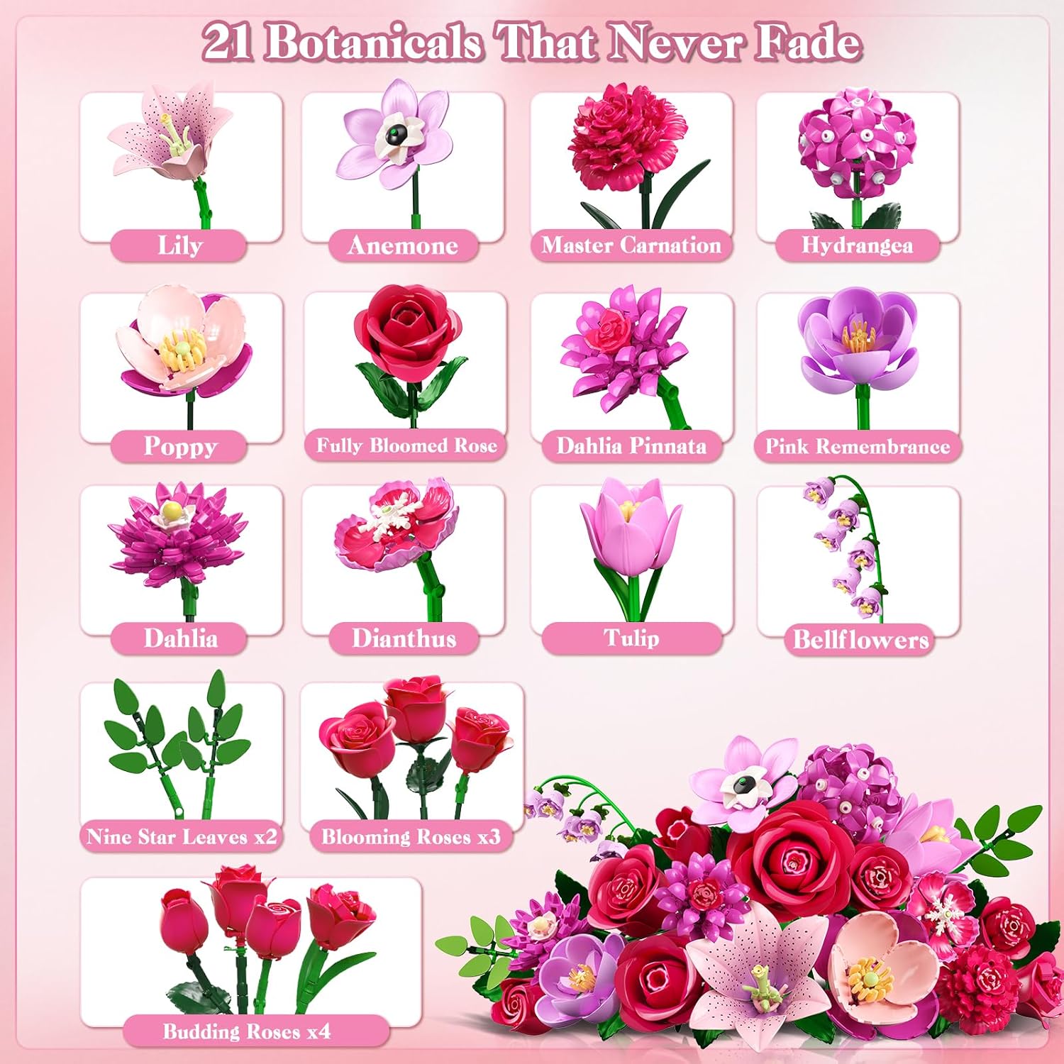 Thumbnail 4 de CUBIMANA Bouquet de Fleurs Costruzione 21 💐