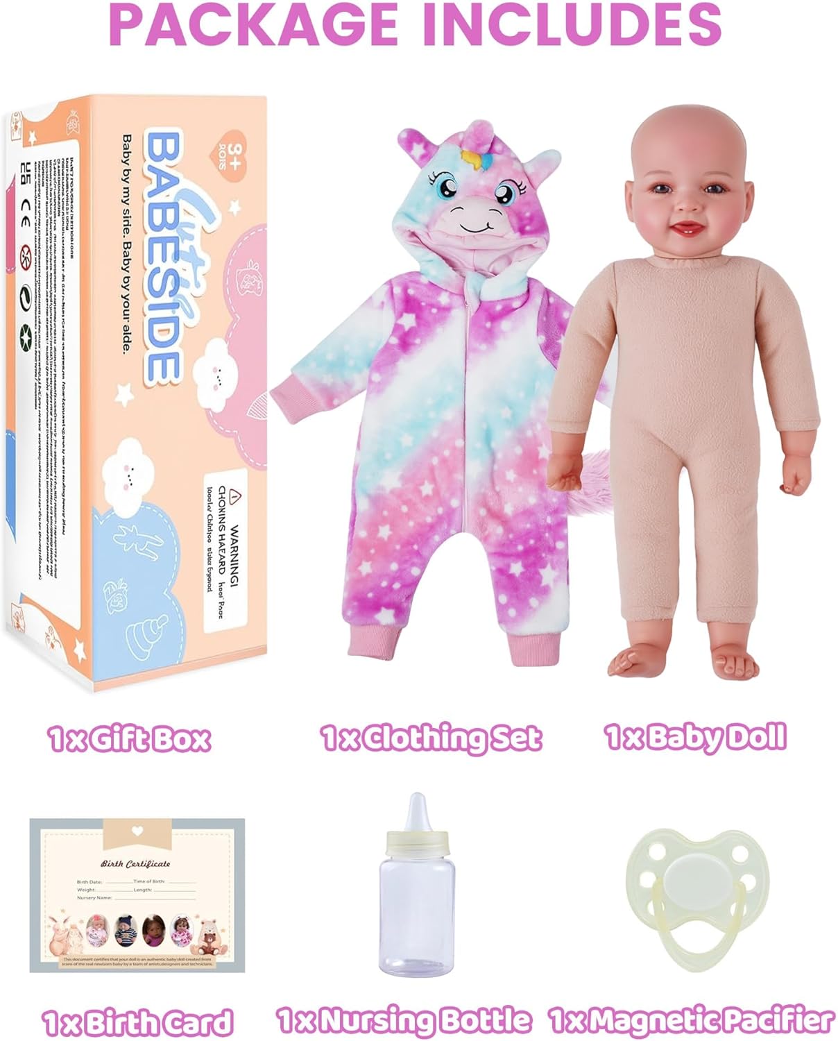 Thumbnail 5 de BABESIDE Baby Dolls 17-inch Realistic Doll