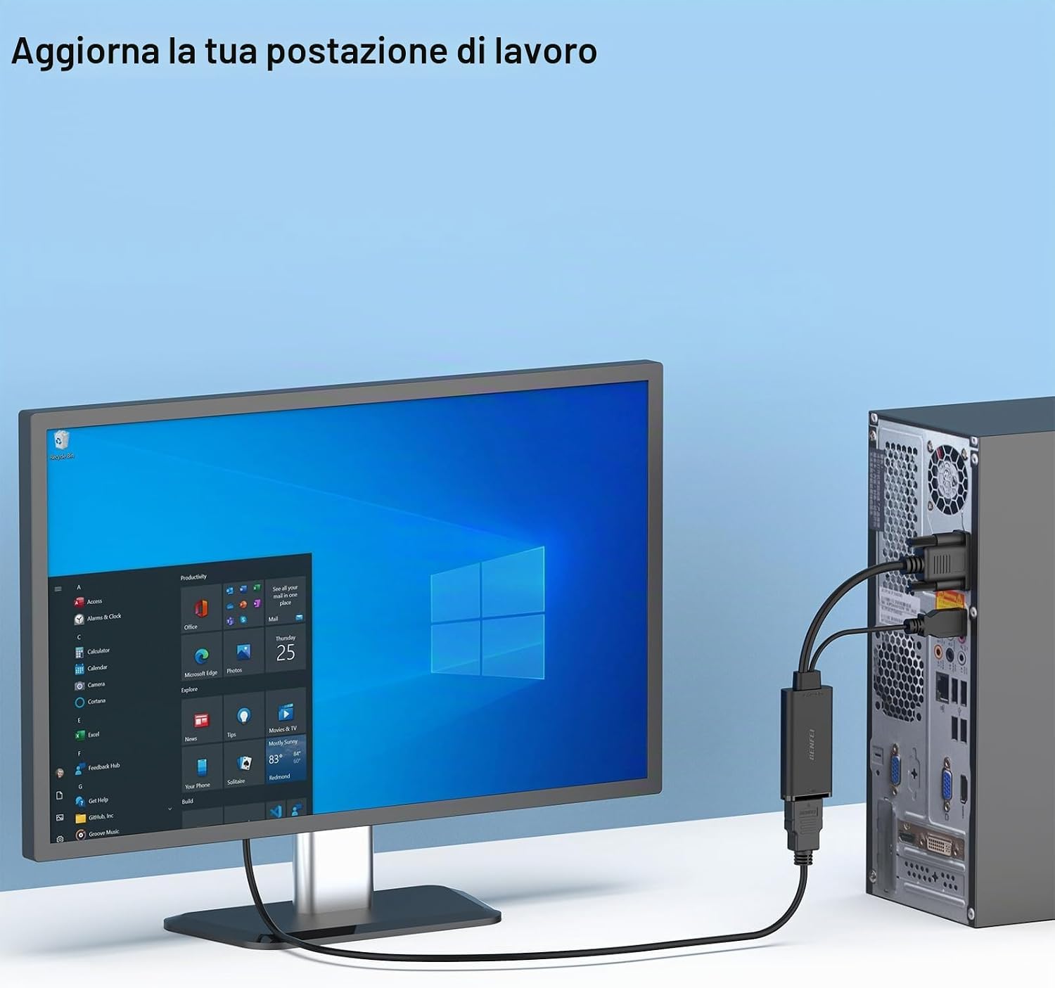 Thumbnail 6 de BENFEI Adattatore VGA a HDMI 1080P con audio 🎥