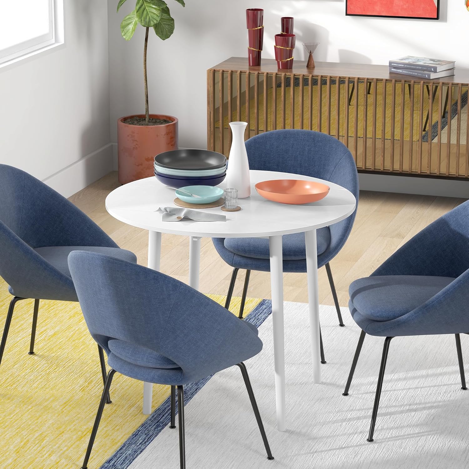 Thumbnail 1 de HOMCOM Table à Manger Pliante Ø89 cm