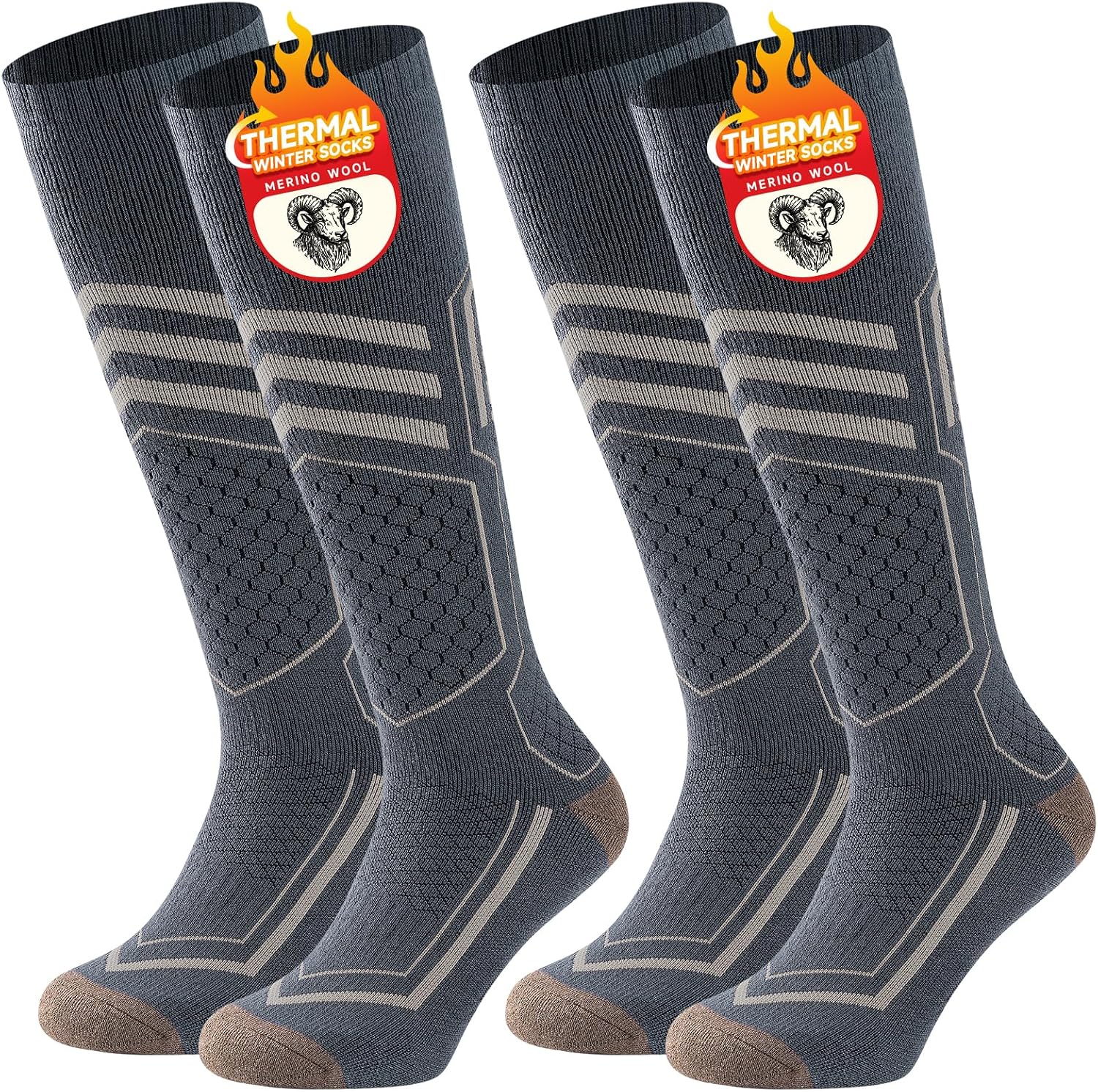 Detalle de TANSTC Merino Ski Socks, 2 pairs