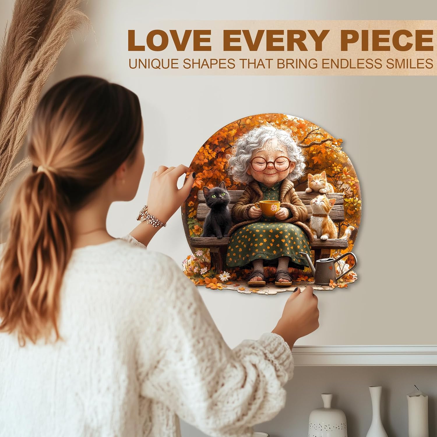Detalle 2 de KAAYEE Wooden Jigsaw Puzzle, 17.3 × 17.2 in