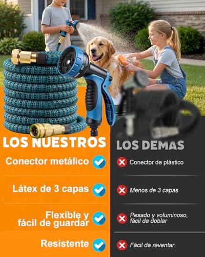 Thumbnail 1 de Evviee Manguera Jardin Extensible 30 Metros con 10 Boquillas y Conectores de Latón