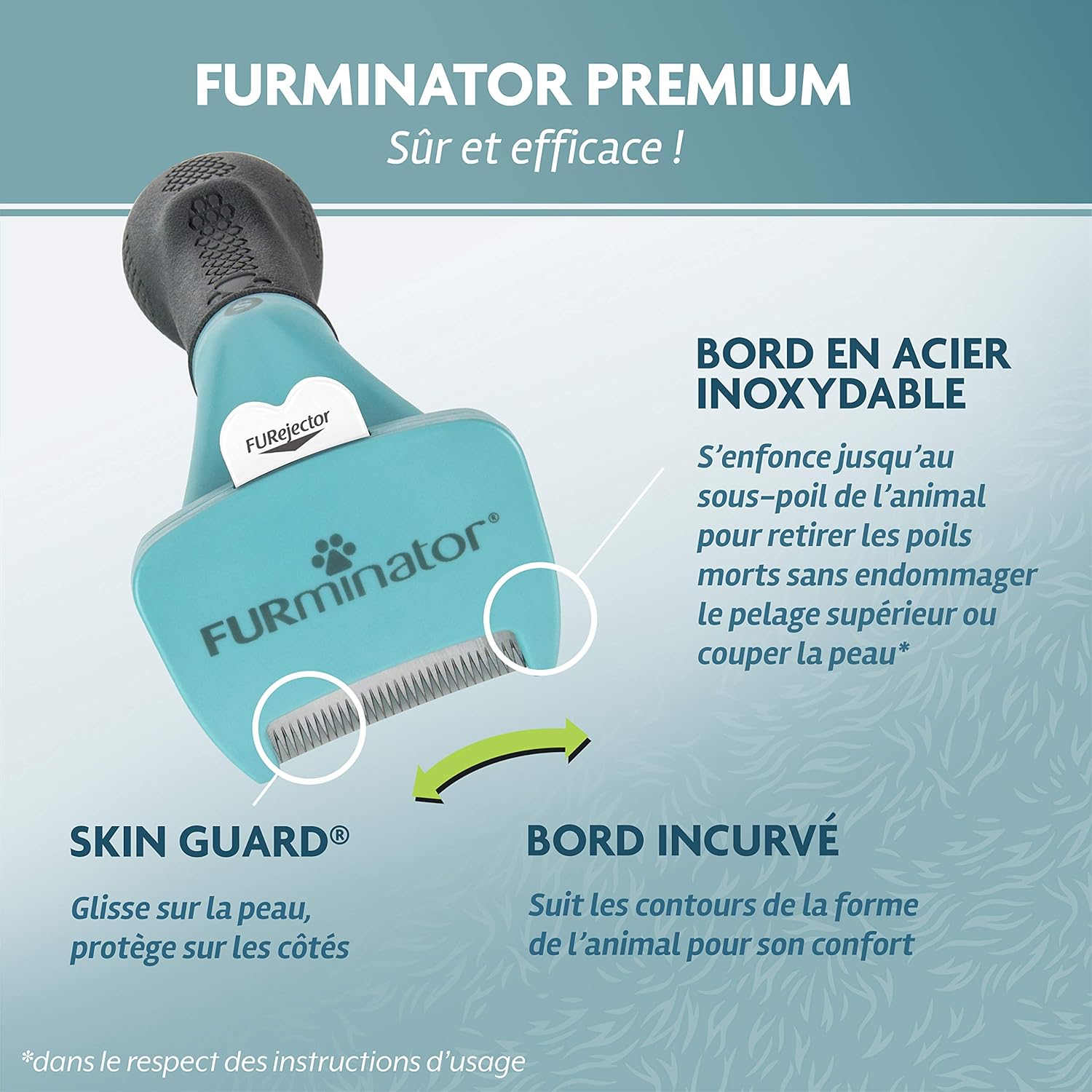 Detalle de FURminator Outil Undercoat deShedding Chat S poils courts