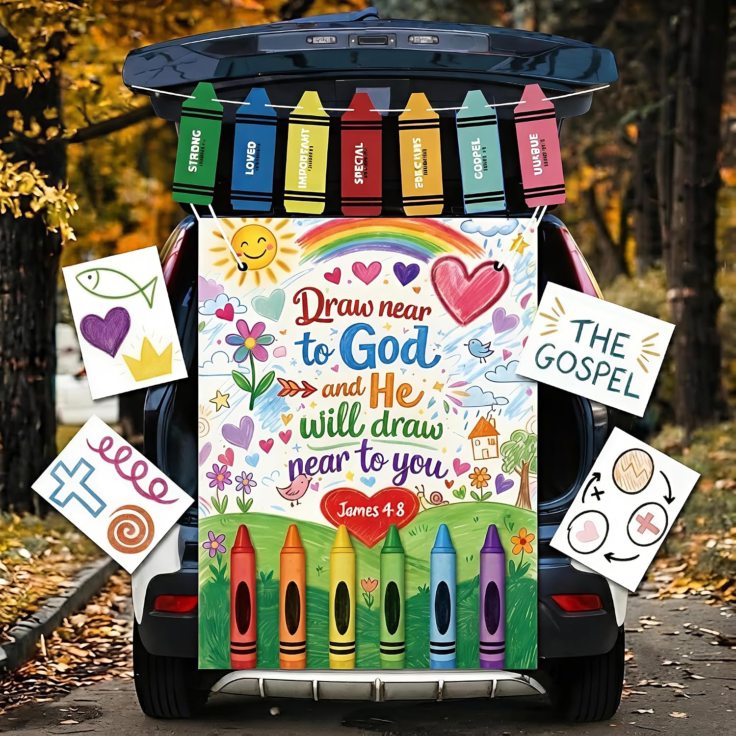 Thumbnail 5 de Halloween Trunk-or-Treat Car Decoration Kit, 53 x 41 Inches