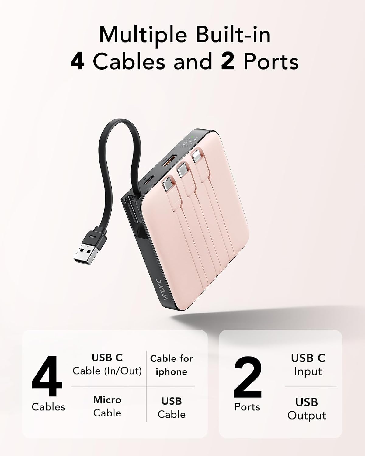 Detalle 2 de VRURC Powerbank 20000mAh USB-C 22.5W