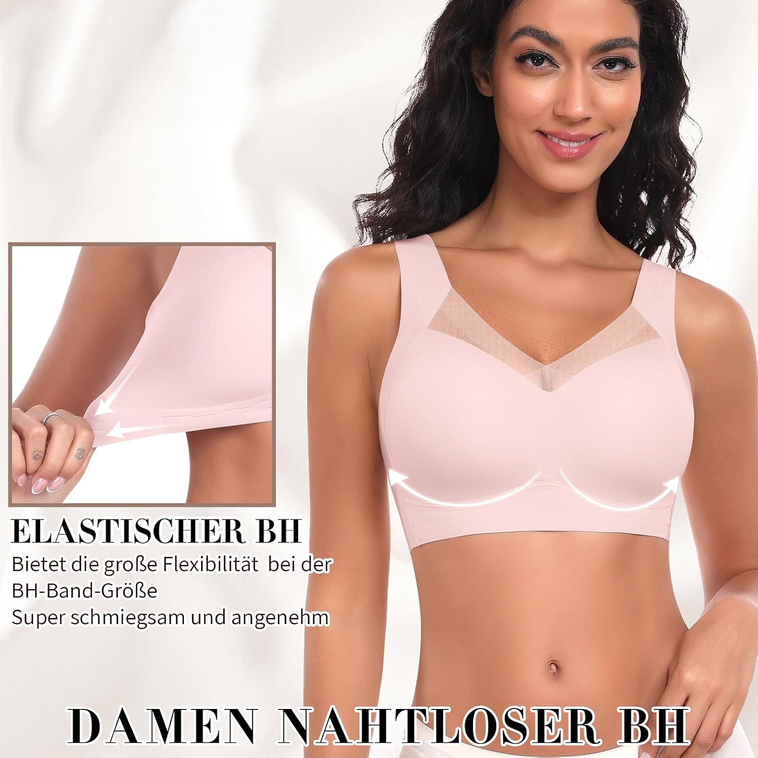 Thumbnail 3 de Damen BH Ohne Bügel – Nahtloser, bequemer Bustier-BH aus glattem Stoff