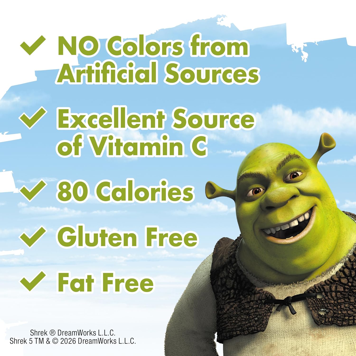 Detalle 2 de Betty Crocker Shrek Fruit Flavored Snacks, 22 Pouches, Gluten-Free, 17.6 oz
