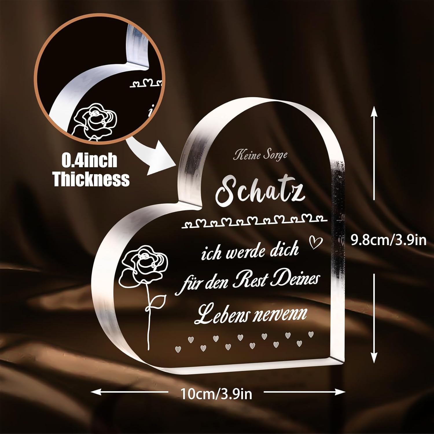 Thumbnail 3 de Acryl Block Puzzle Valentinstag 1 Stück