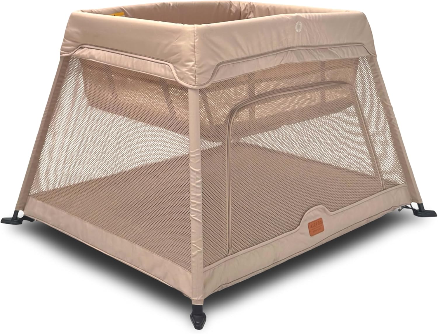 Venture Airpod Travel Cot (0–3 Years) with Newborn Insert, Mattress & Foldable Playpen Function – Beige