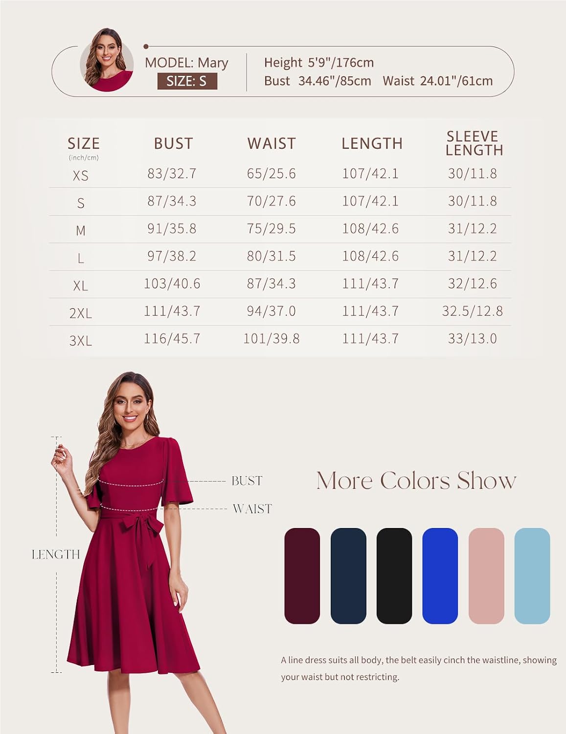 Thumbnail 5 de Bbonlinedress Cocktailkleid Damen Midilang