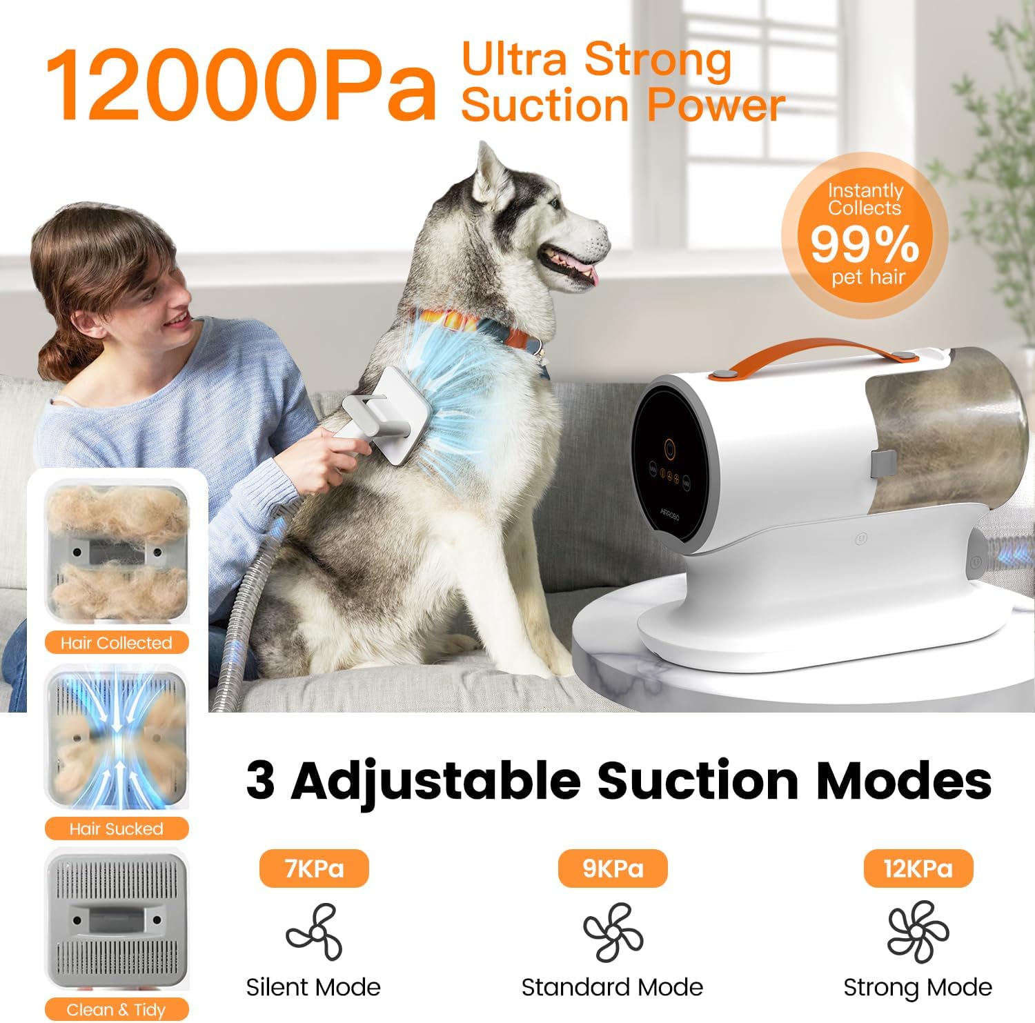 Thumbnail 6 de AIRROBO PG100 Dog Grooming Vacuum 12000Pa 🐾