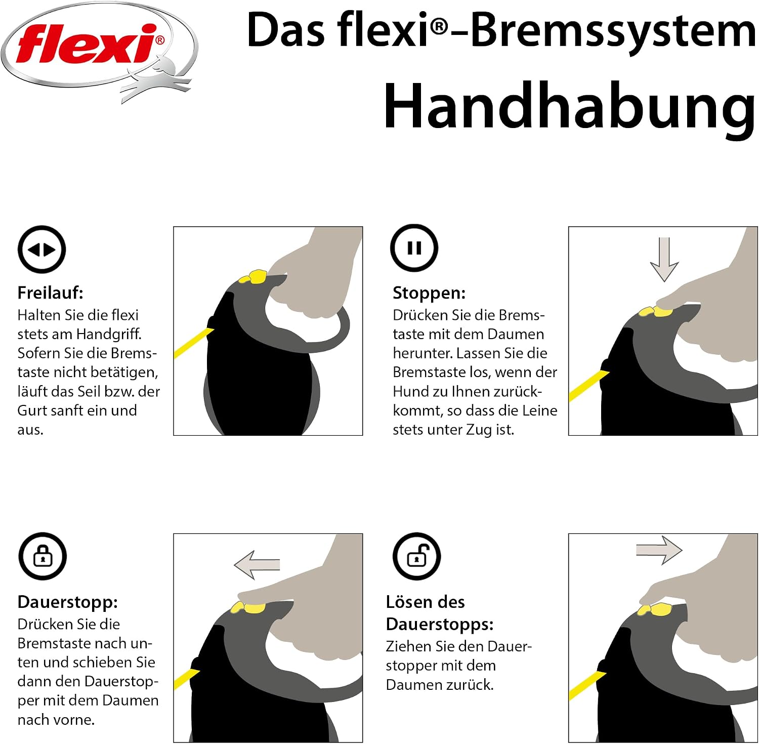 Thumbnail 6 de flexi Giant L Hundeleine, 8 m Gurt – schwarz/neon-gelb