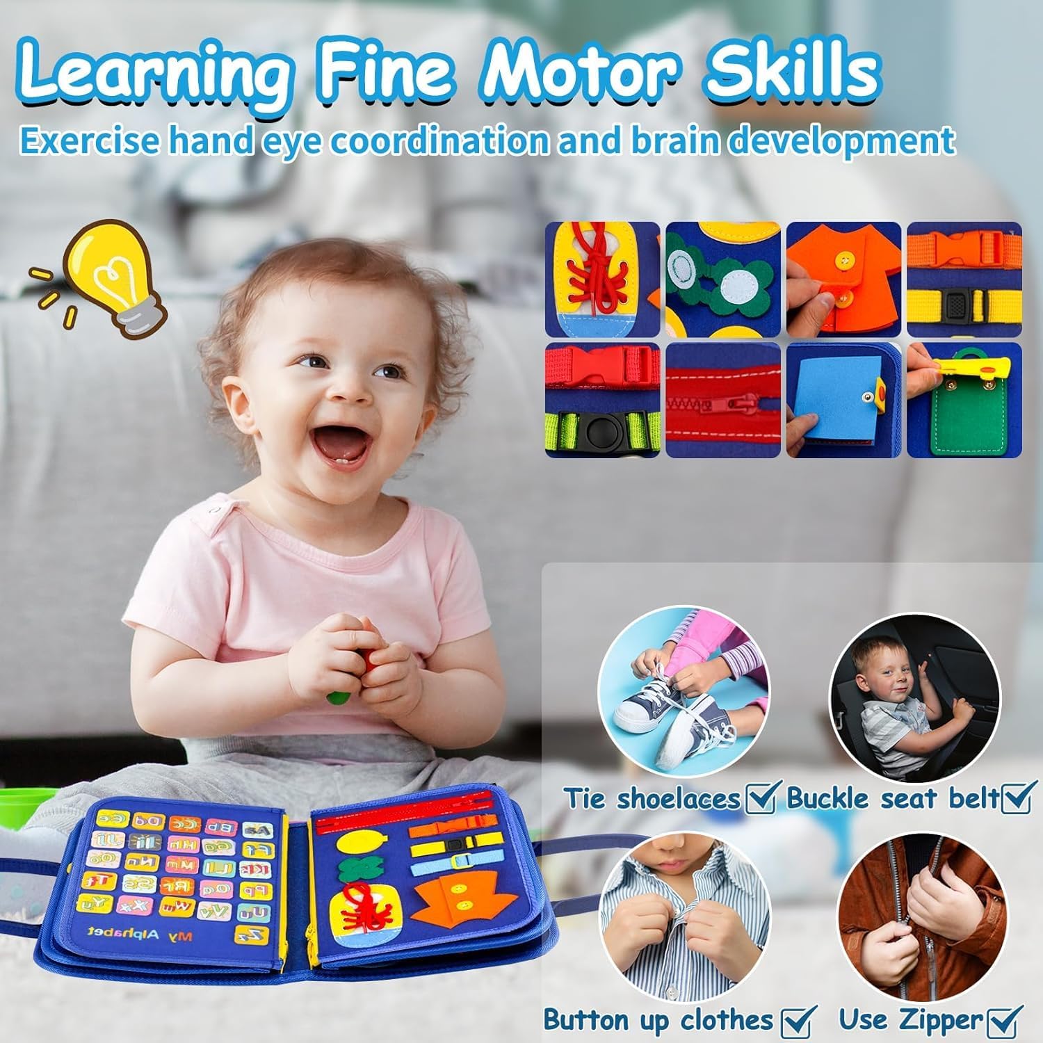 Thumbnail 1 de SaFeli Montessori Toddler Busy Board