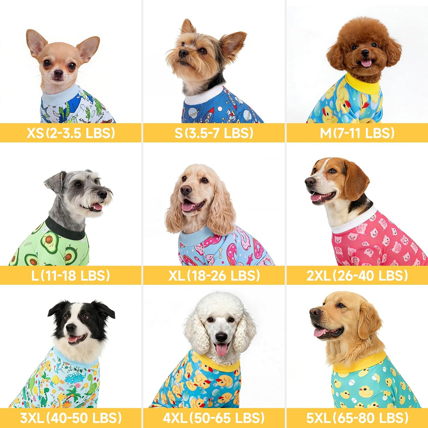 Detalle de XPUDAC 4-Pack Halloween Dog Pajamas, Small, Stretchy Polyester Blend
