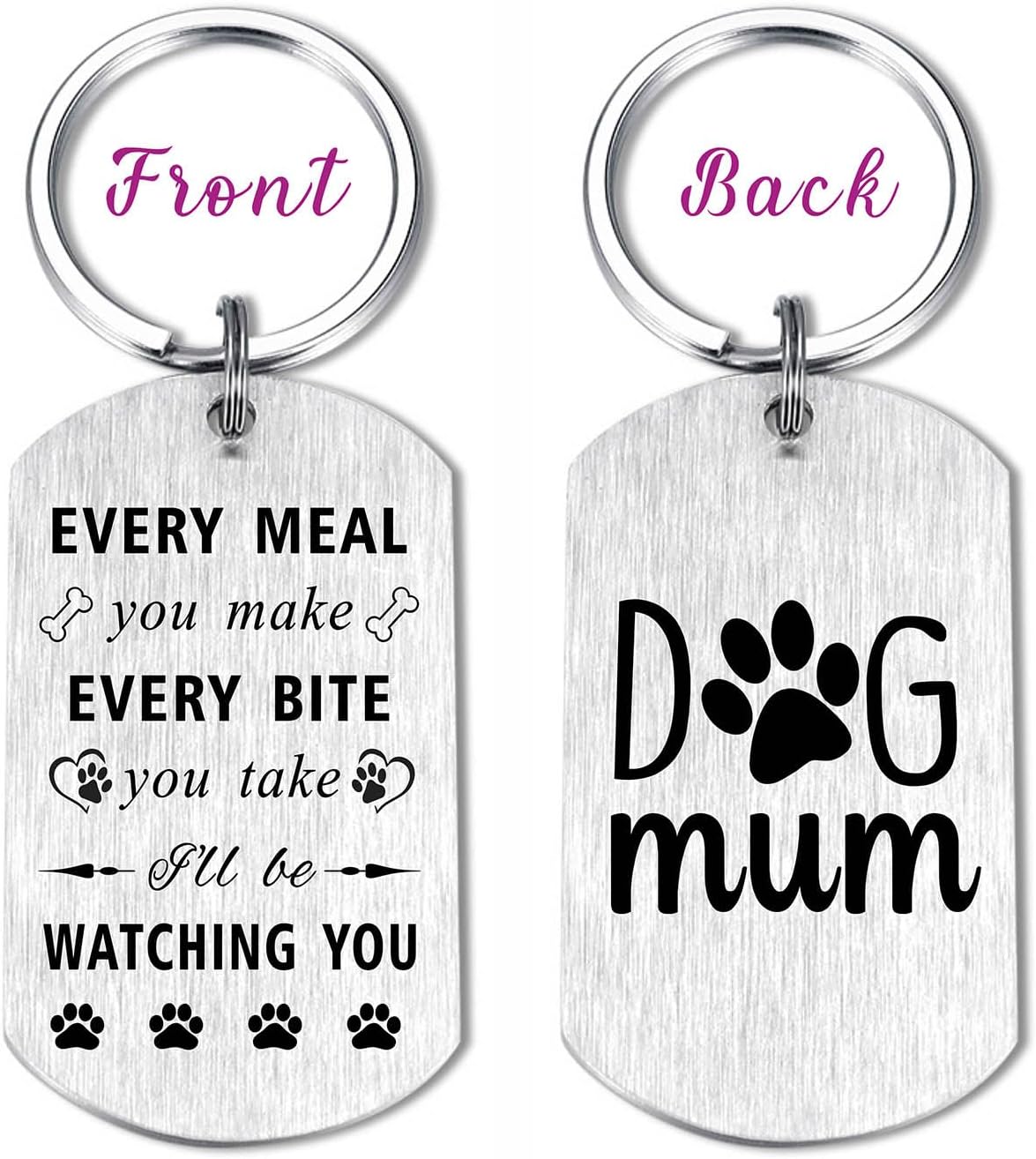 Detalle 2 de EE&YU Dog Mum Keyring for Dog Lovers