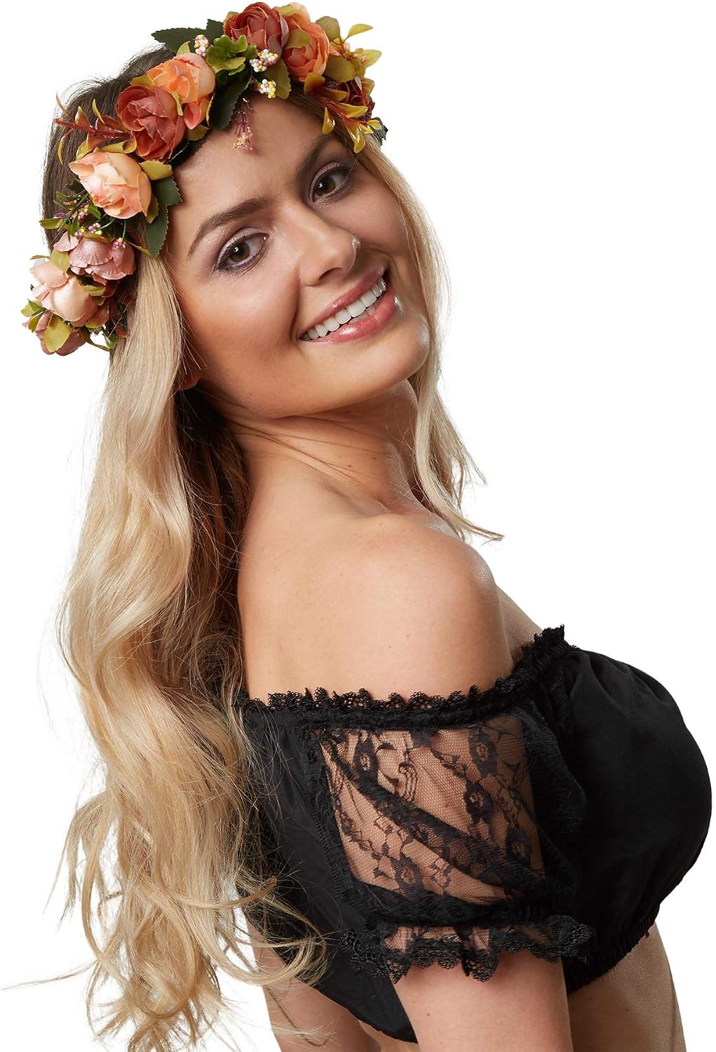 Thumbnail 2 de Dressforfun Maria dirndlblouse met Carmen-hals en kanten ruches