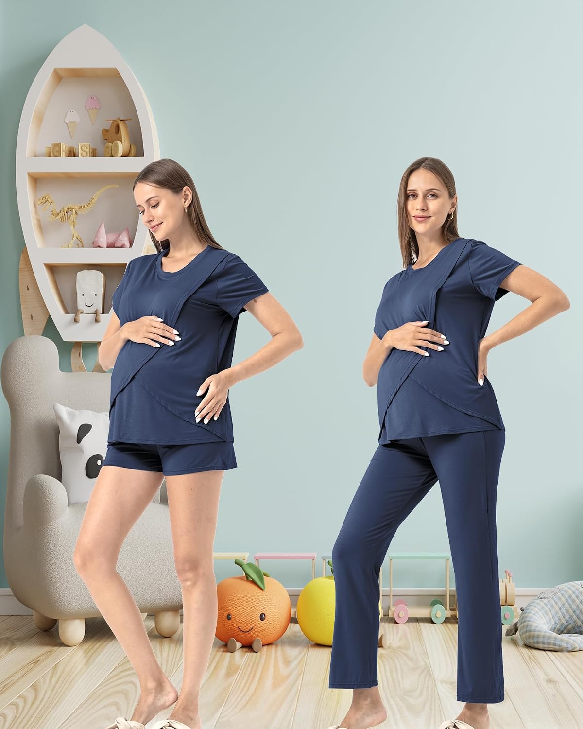 Detalle 2 de Rnxrbb 3-piece postpartum nursing pajamas