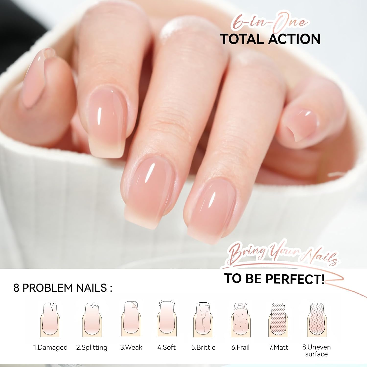 Detalle 1 de gelike ec Nail Strengthener Nude Blush