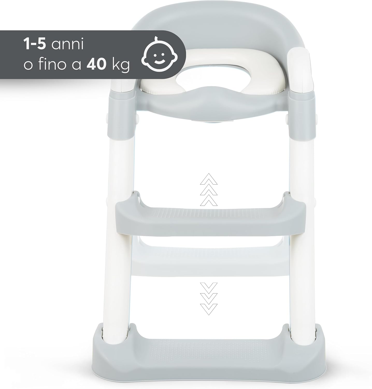 Detalle de KikkaBoo Riduttore WC bambini LEA con scaletta pieghevole - comfort e sicurezza per 12–60 mesi