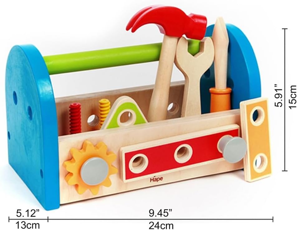 Detalle de Hape E3001 gereedschapskist met 17 onderdelen