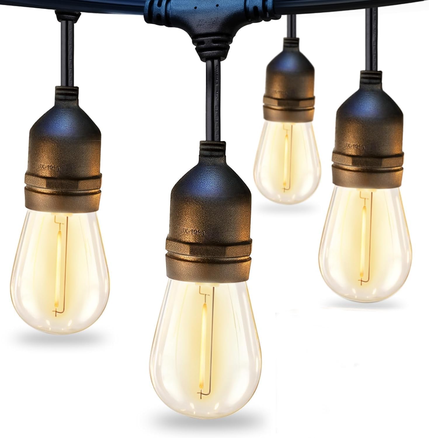 Thumbnail 6 de Dotrvmp S14 48ft LED Outdoor Festoon Lights, IP65, 2W per bulb – Commercial Grade String Lights