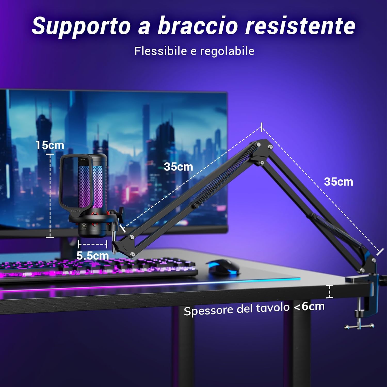 Thumbnail 6 de TONOR TC310+ microfono USB per gaming