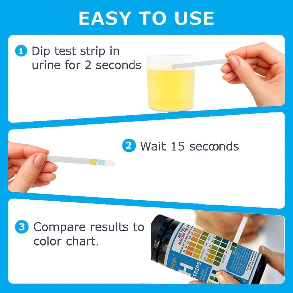 Thumbnail 4 de pH Test Strips for Body Alkaline & Acid Levels — Just Fitter (125 Strip Kit)