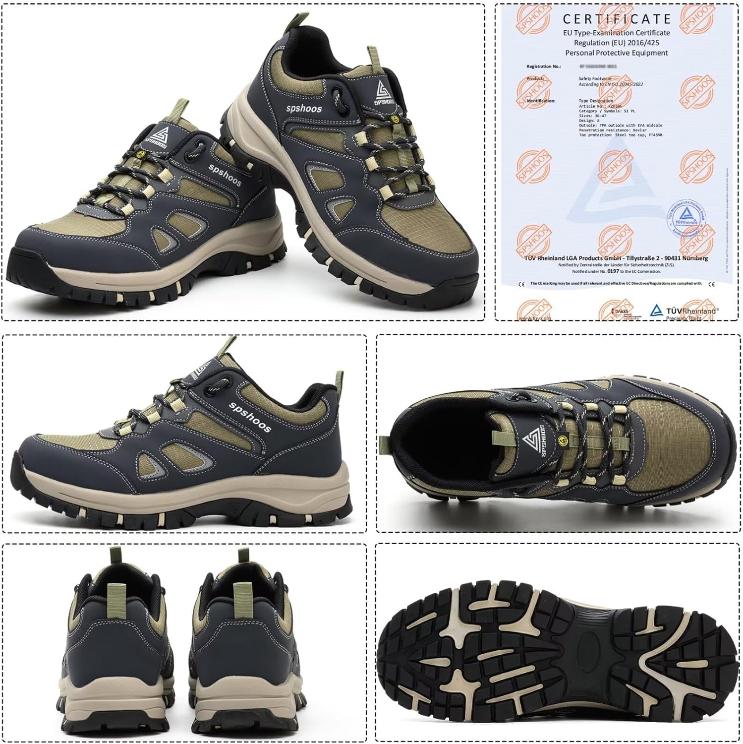 Thumbnail 1 de Scarpe antinfortunistiche S1P Livello di sicurezza S1PL ESD con punta in acciaio, antiscivolo e suola antistatica