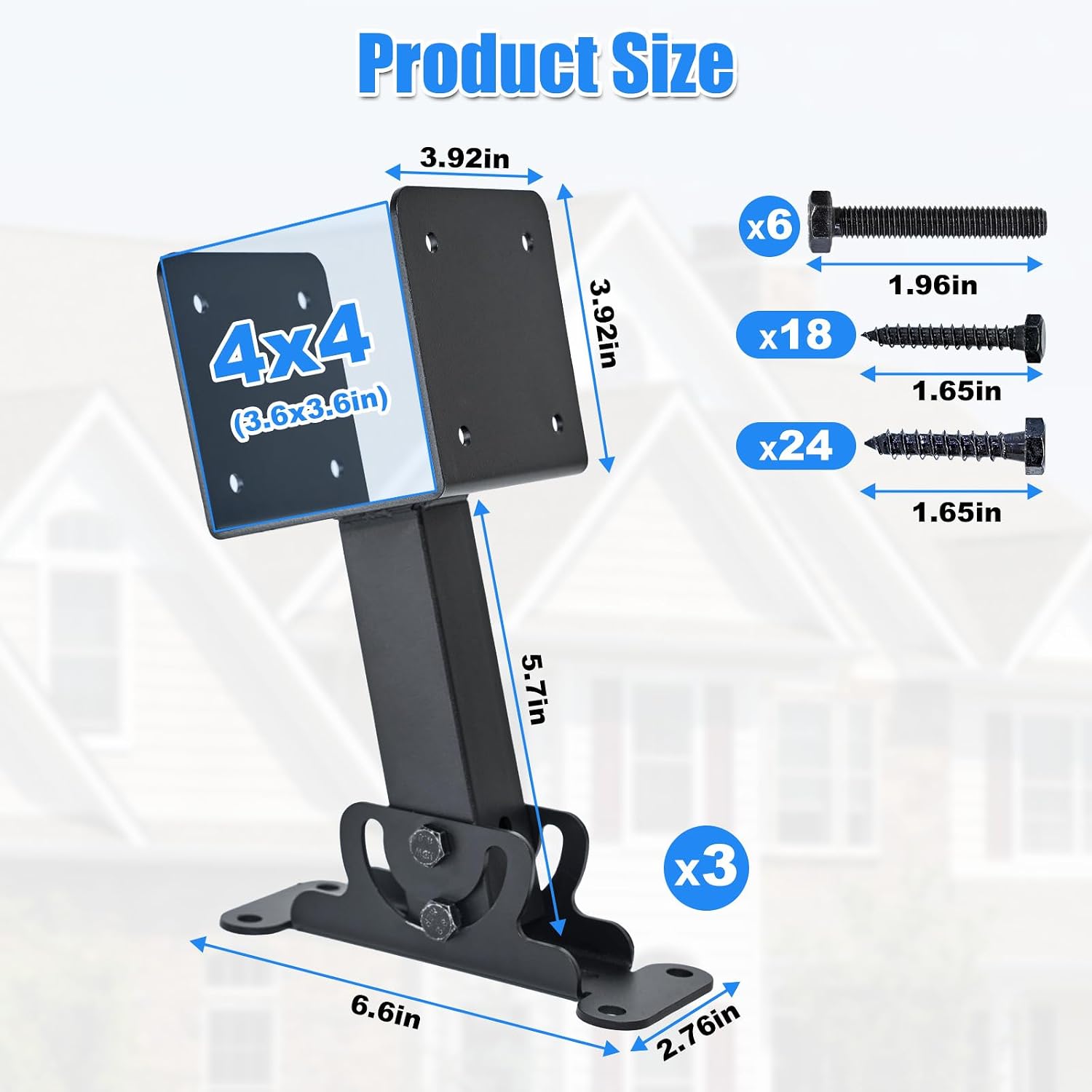 Detalle 2 de Catheralysia Roof Riser Brackets, 4" x 4
