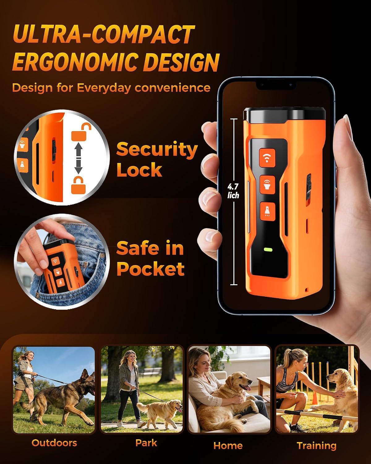 Detalle de IZNiK Ultrasonic Dog Bark Deterrent with 6 Modes