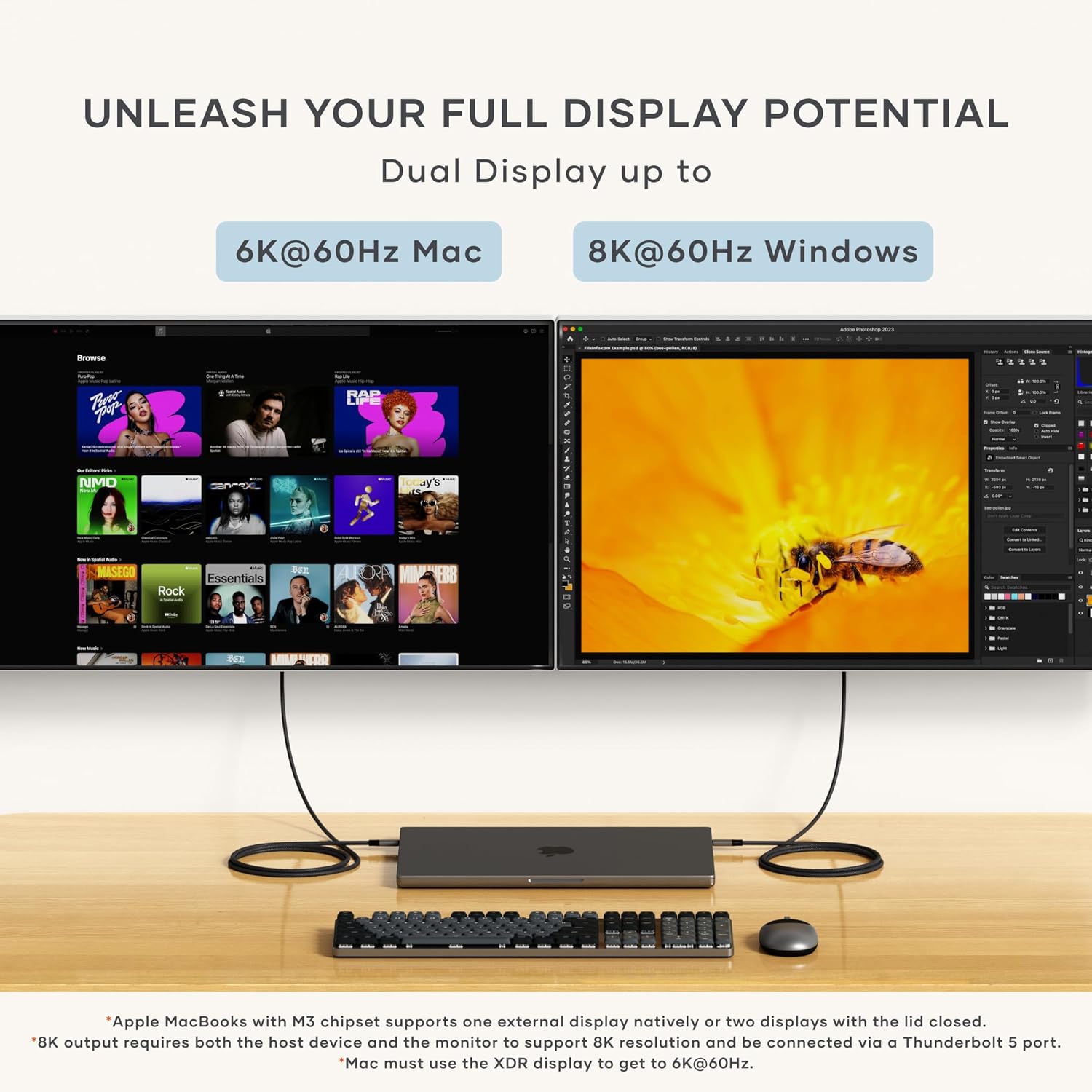Detalle de Satechi USB4 V2 Pro Cable (USB-C) 1.2m with up to 120Gbps, 240W Power Delivery, and 8K display support