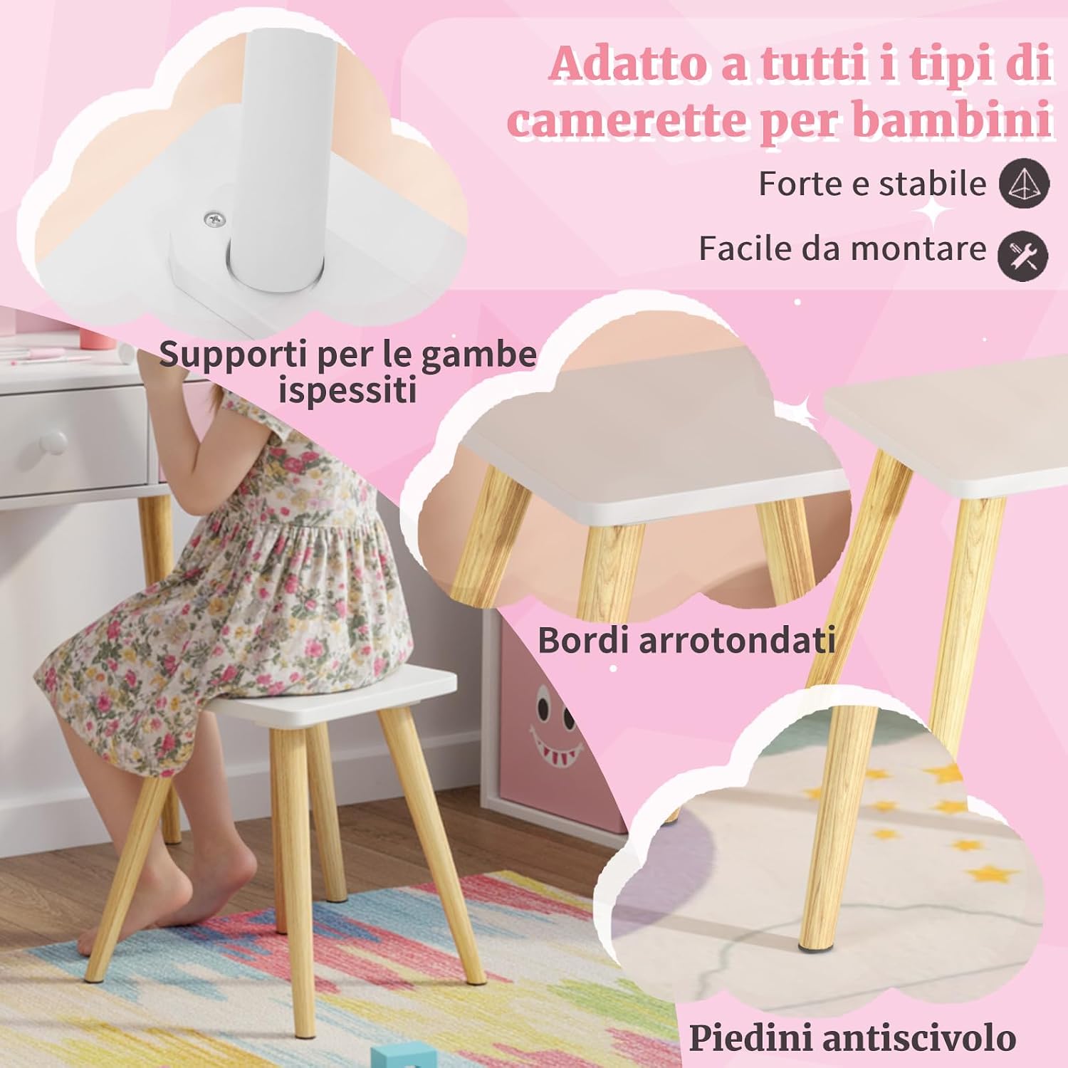 Thumbnail 3 de Clevich 2 in 1 Toeletta Trucco Bambina Rosa