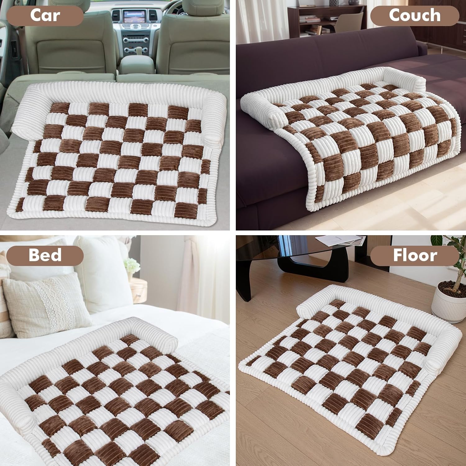 Thumbnail 5 de TOPCHANCES Dog Bed Cover – Pet Couch Covers for Sofa (Dark Brown, 90×90cm)