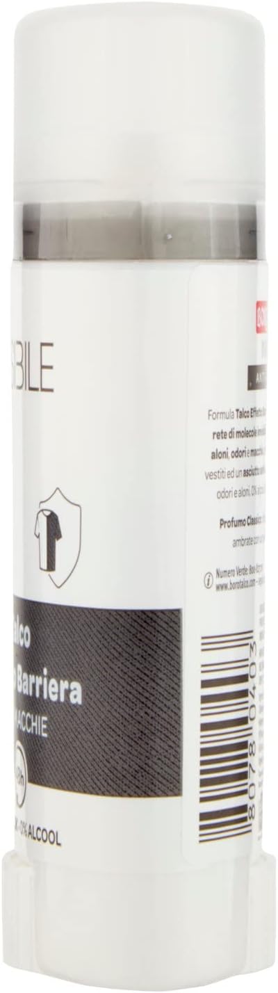 Detalle de Borotalco Deodorante Stick Invisibile Grigio – 40 ml, Formula Senza Alcool con Talco Effetto Barriera