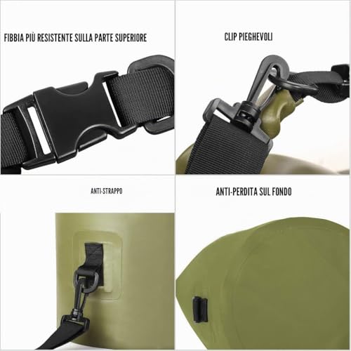 Detalle de Unigear Borsa impermeabile da escursionismo: 2–40 L, robusta e versatile per ogni attività