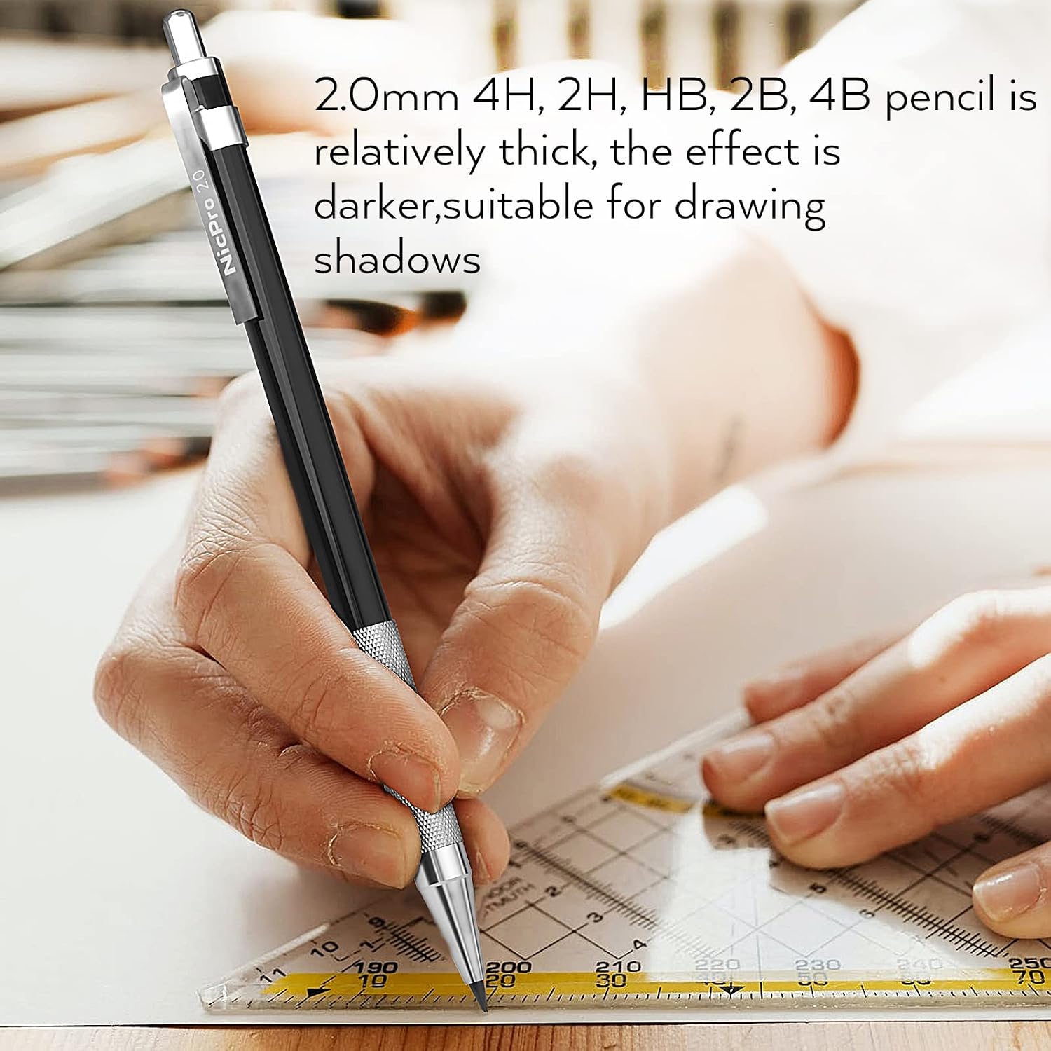 Detalle de Nicpro Matite meccaniche 2mm set artistico ✏