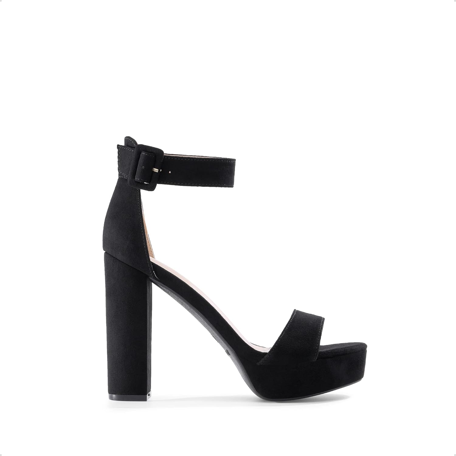 Thumbnail 3 de DREAM PAIRS Women's Platform Heel Sandals review: Open Toe, Ankle Strap, 12.7 cm Heel