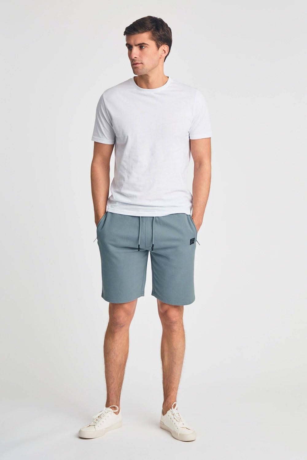 Detalle de Tokyo Laundry Men's Brushback Fleece Jogger Sweat Shorts with Zip Pockets