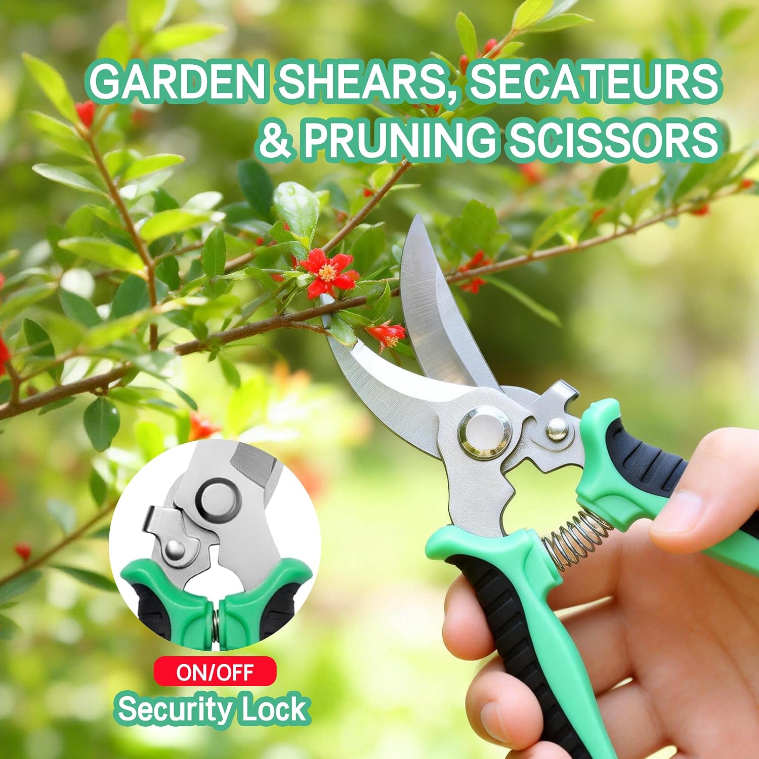Detalle 2 de YAKUNCL Pruning Shears Set, 3-Piece