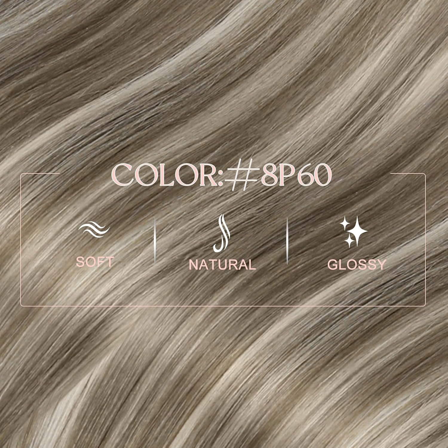 Detalle de Easyouth Nano bead human hair extensions, 22-inch