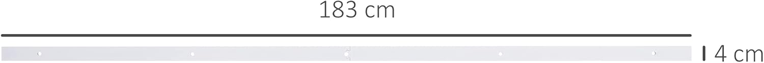 Thumbnail 6 de HOMCOM Kit porte coulissante rail 183 cm blanc