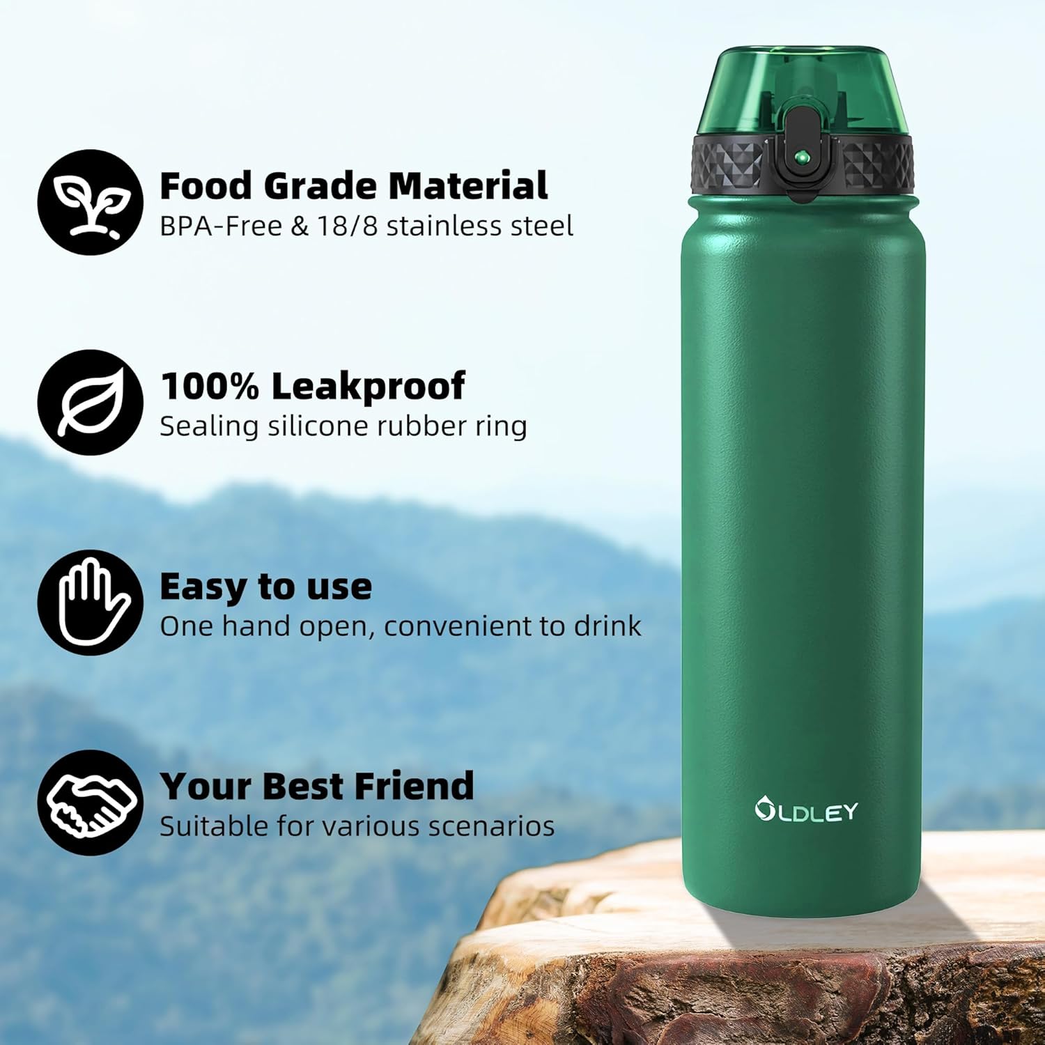 Thumbnail 4 de OLDLEY Stainless Steel Bottle 1L Straw